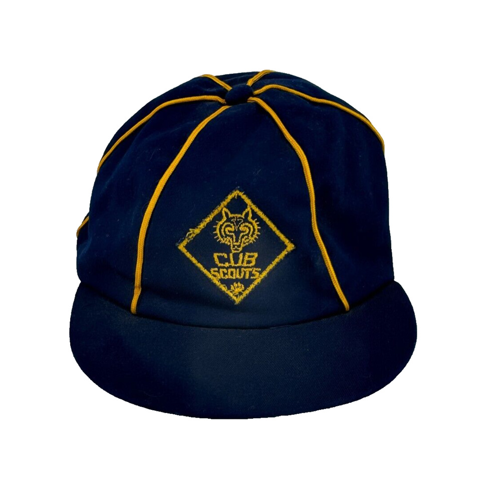 Boy Scouts vintage cap of America BSA Cub Scouts Blue Gold Uniform Hat Cap